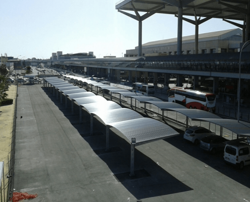 marquesinas de parking para el aeropuerto de malaga