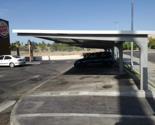 marquesinas de parking para un burger king en madrid 01