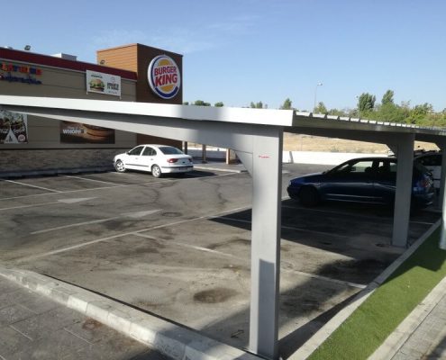 marquesinas de parking para un burger king en madrid 03