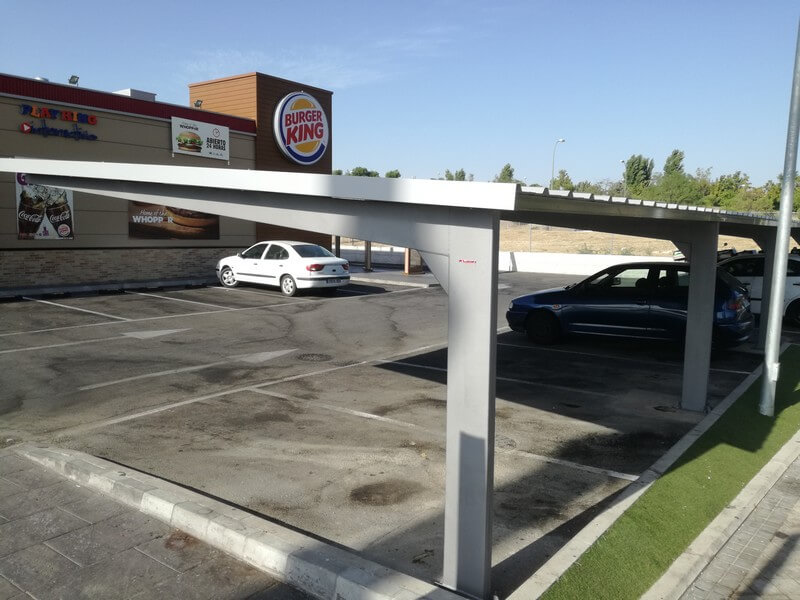 marquesinas de parking para un burger king en madrid 03