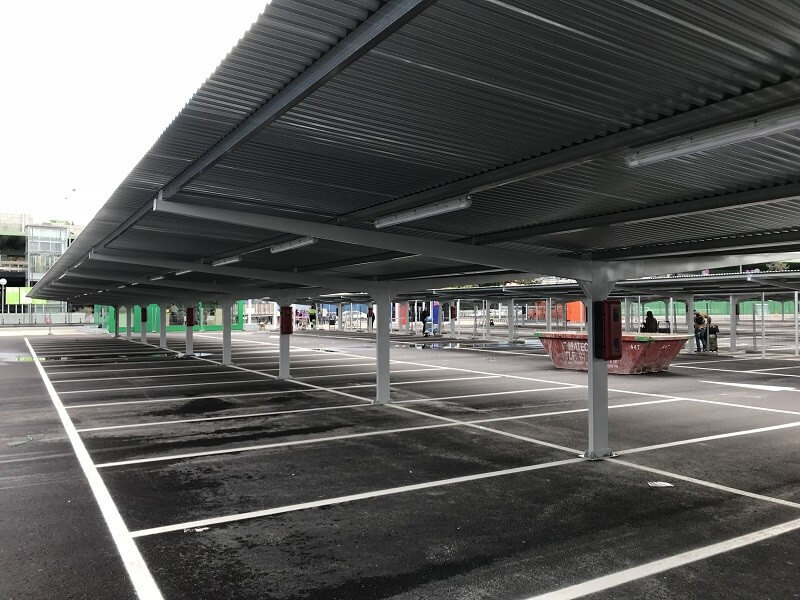 marquesinas para coches y pasillos peatonales para el aeropuerto madrid-barajas 14